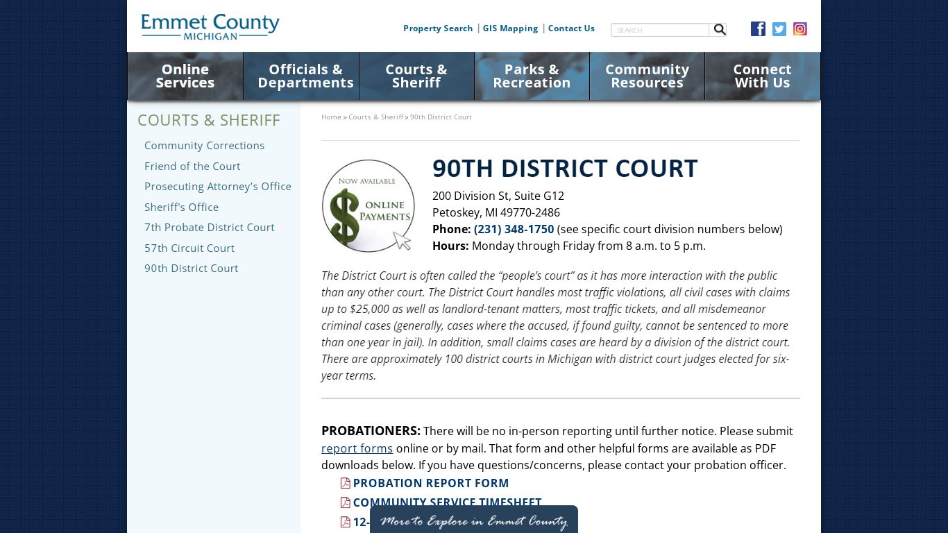 90th District Court - Emmet County